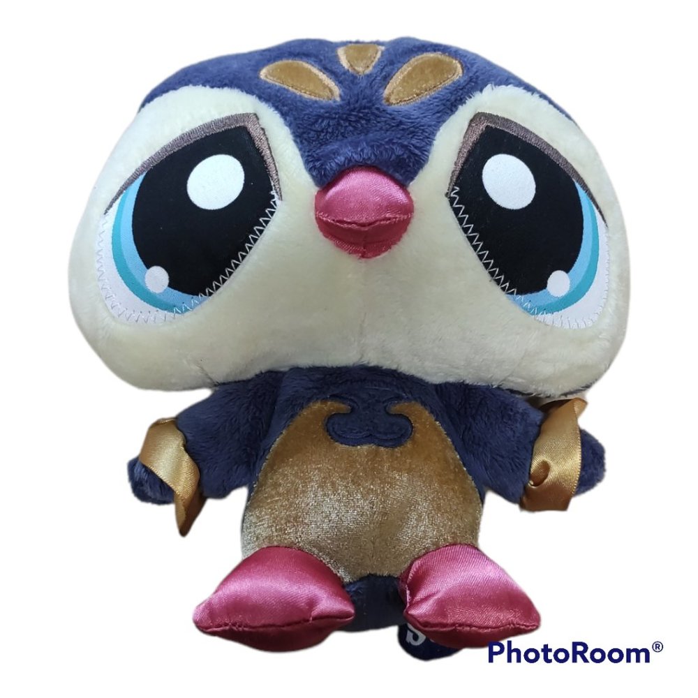 Littlest Pet Shop Sassiest Penguin Plush 8” Stuffed Animal Toy Purple Hasbro